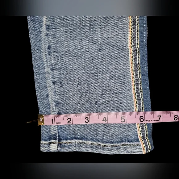 Anthropologie Pilcro Side Stripe Slim Boyfriend Jeans Light Mid Rise Sz 25/0 - Picture 13 of 13